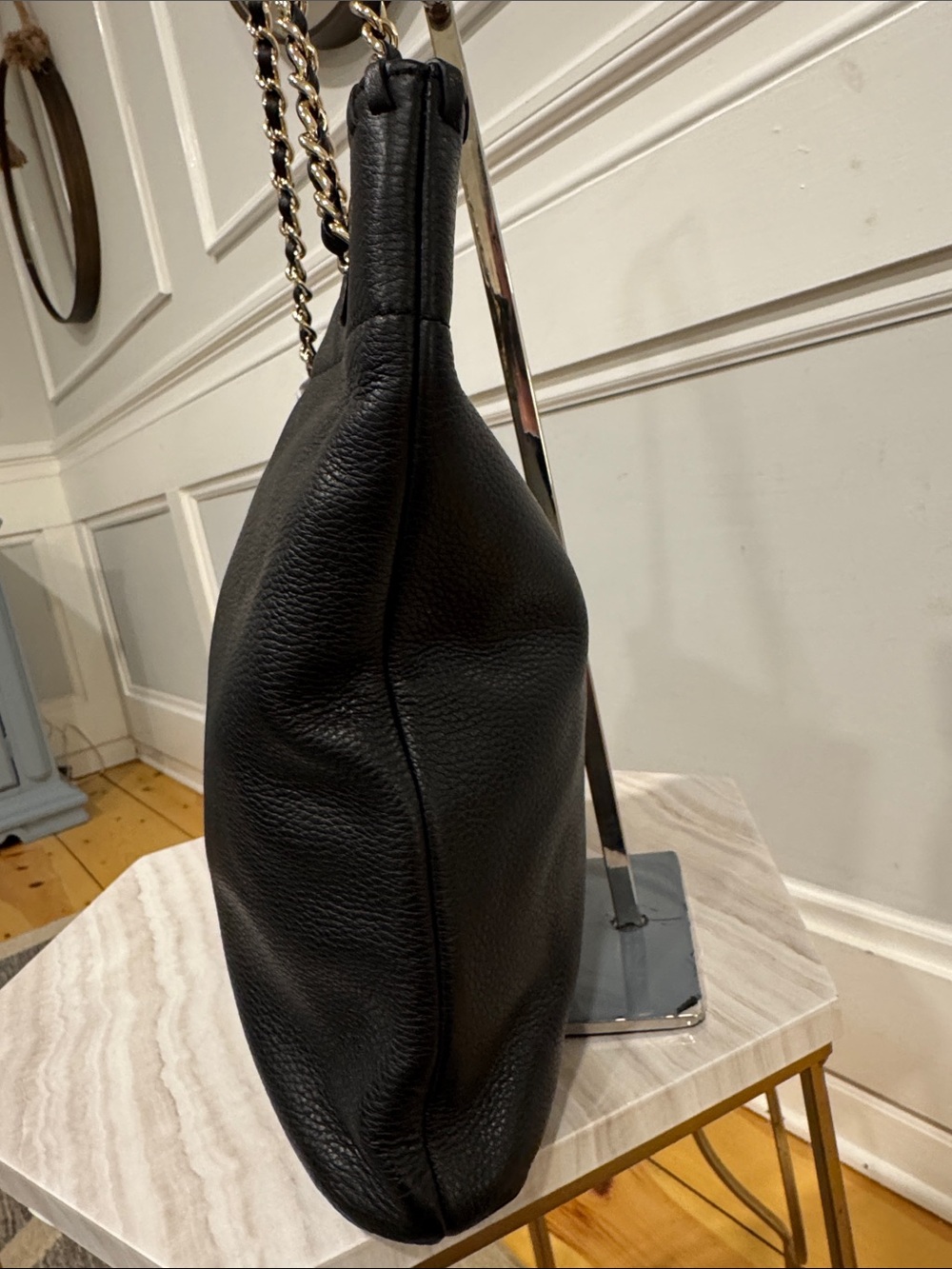 Tory Burch Bag Marion Convertible Black Leather Chain Crossbody Shoulder Bag - Picture 6 of 17
